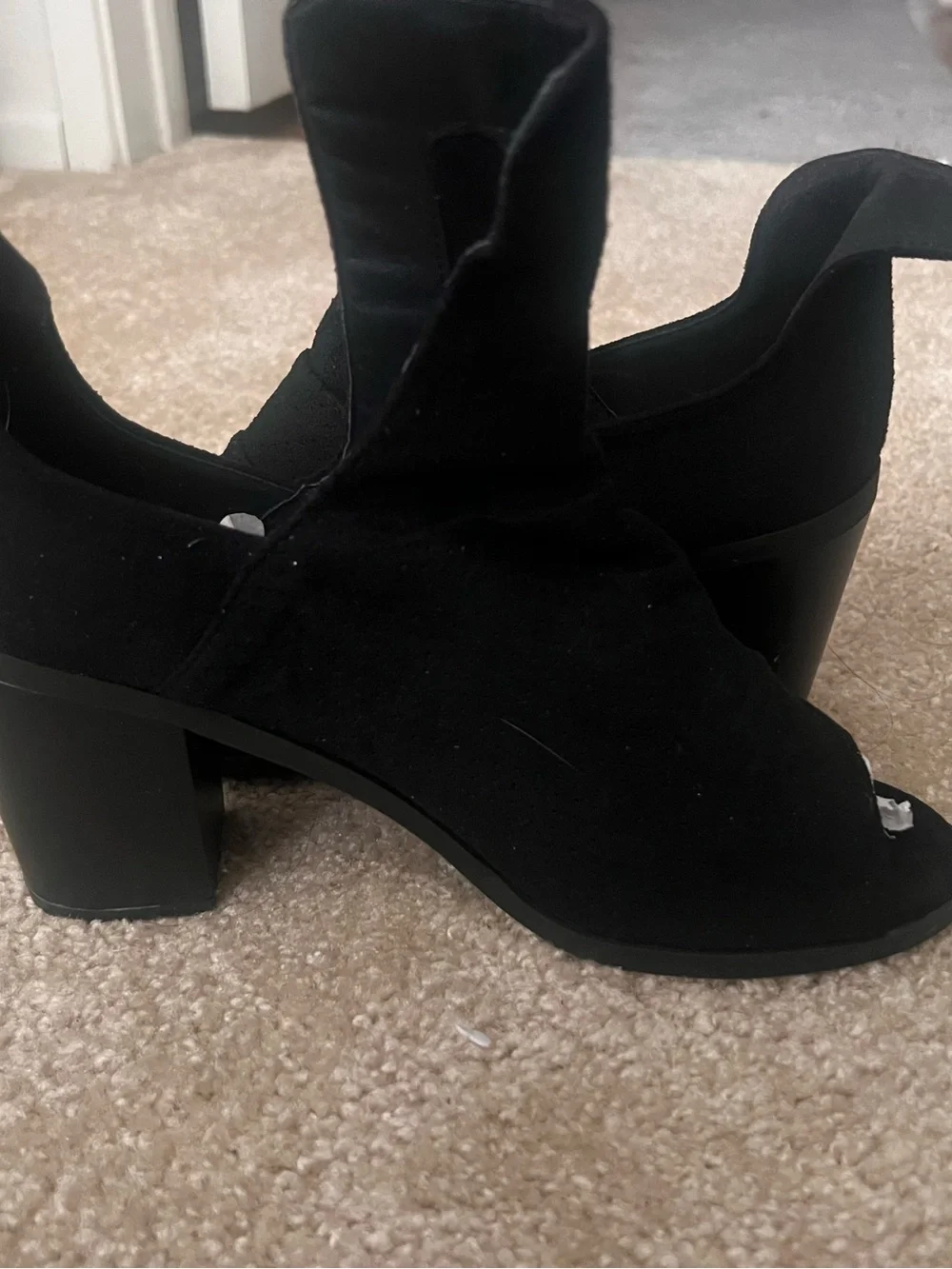 Nature Breeze Block Heel Peep Toe Bootd